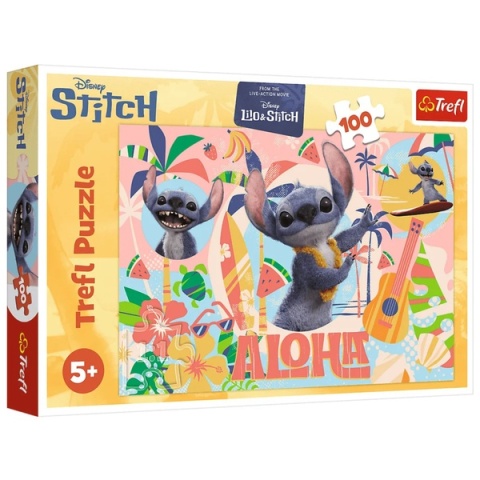 Puzzle - 100 - Stitch i przyjaciele w akcji - Disney - Trefl 16495